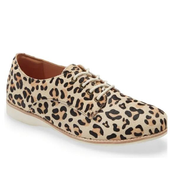 Rollie Calf Hair Leopard Print Derby - Picture 1 of 9